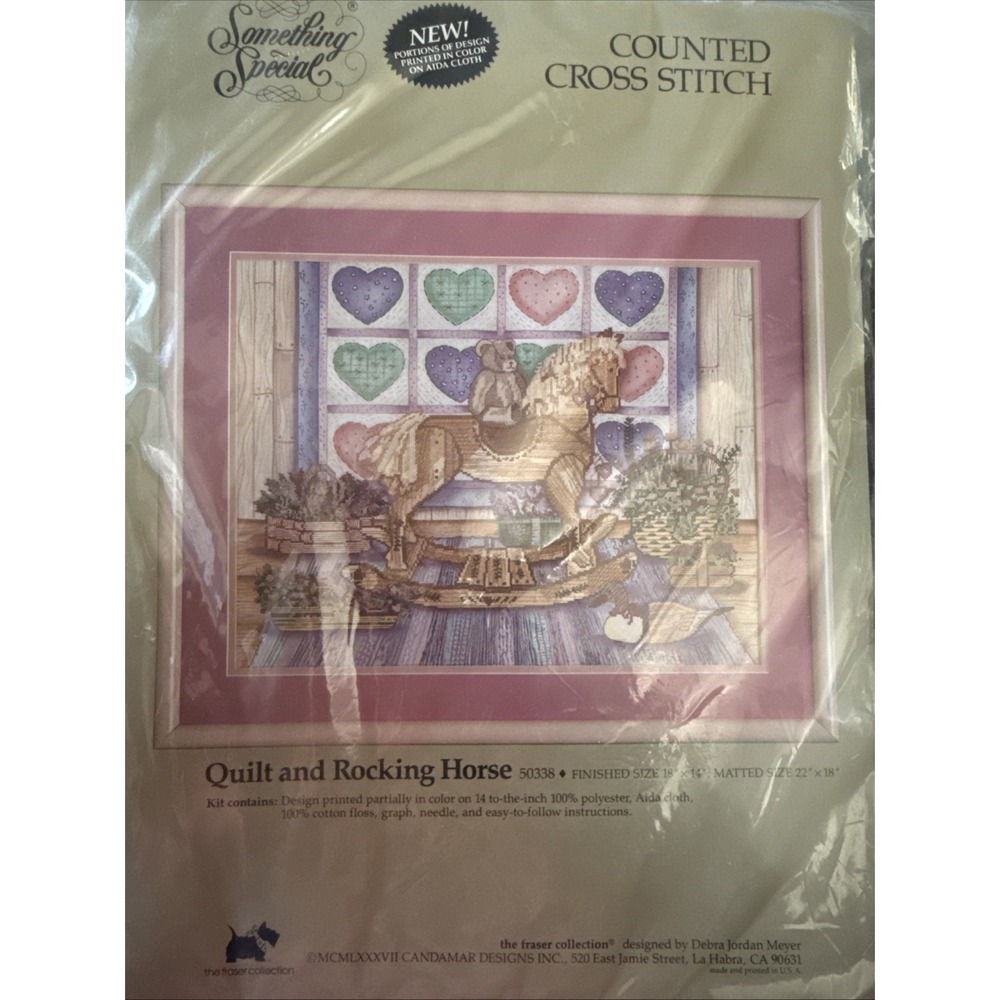 Something Special Counted Cross Stitch "Quilt And Rocking Horse" #50338 Children